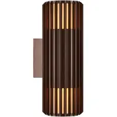 Nordlux Wandlamp buiten Aludra Double, dimbaar, bruin / roest, Aluminium, Wandlamp buiten