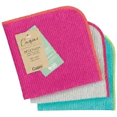 Cawö Vaatdoek Uni Pink Turquoise (Set van 3)