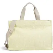 Liu Jo Shopper Schoudertas Jacquard Plain Tote Pale Yellow Lichtgeel