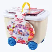 Playgo Speelgoedwinkel kinderen - Duwwagen - IJskraam met ijsjes - Kleiset - Ijsjes Klei