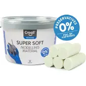 Creall Supersoft boetseerklei - wit - hersluitbare emmer - 1750 gram - glutenvrij - gemaakt in Nederland