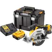 DeWalt 165 mm XR 18V cirkelzaag + 2 x 5Ah batterijen + Tstak koffer - DCS565P2-QW