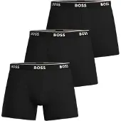 BOSS Boxershorts 'Power' lichtbruin / zwart / wit
