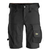 Snickers korte werkbroek stretch 6143 52 / Zwart