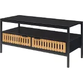 En.casa Salontafel Luniehti zwart en naturel 100x40x48 cm []
