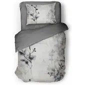 Eleganzzz Dekbedovertrek Micropercal Notte Fiori - white 140x200/220cm
