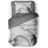 Eleganzzz Dekbedovertrek Micropercal Crystal Drops - grey 140x200/220cm