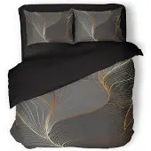 Eleganzzz Dekbedovertrek Micropercal Lush Gold - grey 200x200/220cm