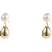 Go Dutch Label Day&Eve Oorbellen Pearl & Drop | Goud