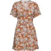 ONLY Zomerjurk 'ONLJannie' lichtblauw / mosterd / abrikoos / wit