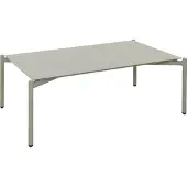 Mendler Aluminium tuintafel -O11, outdoor loungetafel koffietafel balkontafel, 105x65cm ~ lichtgroen