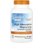 Doctors Best - Magnesium met Hoge Opname, 100mg - 240 Tabletten