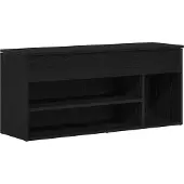 vidaXL Schoenenbank 102x30,5x45 cm spaanplaat zwart eikenkleurig
