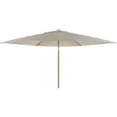 4SO Azzurro 300 cm dia. zand met houtlook frame parasol