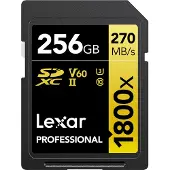 Lexar Professional SDXC 1800x GOLD 256 Go 180 Mo/s