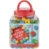 Creative Craft Group houten kralen speelgoed rood 375 gram.