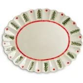Mateus Oyster Dish 35x30 Cm Christmas - Schalen Keramiek White - ELESA24D