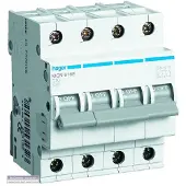 Hager installatieautomaat 3 MCN C-Karakteristiek 3P en N, meeschakelende nul