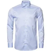 Eton Lichtblauw signature twill overhemd contemporary fit katoen