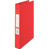 Esselte Vivida Kunststof 23-Rings Ringband - voor A4 Documenten - Rugbreedte van 42mm - Rood