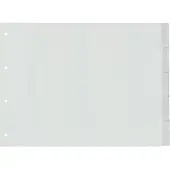 Kangaro tabbladen - A3 - PP 120 micron - grijs - 4-gaats - 5-delig venster - dwars