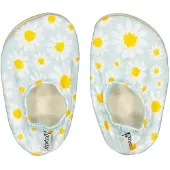SLIPSTOP kinder schoenen met madeliefjes lichtblauw maat 30/32
