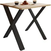 VCM XonaX eetkamertafel 80x50cm eik decor, zwart.