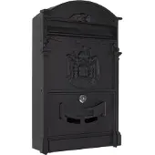 Rottner Brievenbus Sophia - 41 x 26 x 9 cm - Zwart