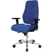 Realspace Signum Bureaustoel Synchroonmechanisme Stof 3D armleuning In hoogte verstelbare zitting Blauw 110 kg