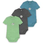 Normani Rompertje/body 'Tihoi' blauw / donkergrijs / groen / wit