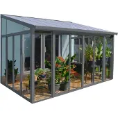 Canopia Palram - Serre, Veranda En Solarium Sanremo - Helder - Donkergrijs - 425x294cm