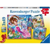 Ravensburger Charmante Zeemeerminnen Puzzel 3 X 49 Stukken