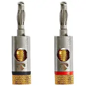 Nedis Banaanstekker set - Banaanstekker male - 2 stuks (zwart en rood)
