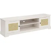 DOMUS Linda-Tv-meubel - 2-deurs - Wit Grenen