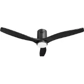 Hombli Smart Ceiling Fan & Light - Black & Black Wood