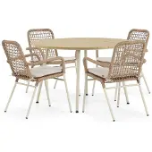 De Laan Catalone/Matale 125 cm dining tuinset 5-delig