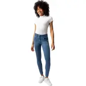 HORZE Carolyn dames denim fullseat rijbroek , Light denim, 36