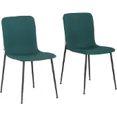 Notio Living Faye-Eetkamerstoel - Set van 2 - Groen Stof