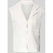 Christian Berg Relaxed fit gehaakt gilet met ajourpatroon