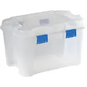 Allibert by KETER 243696 Opbergbox TOTEM Box 60L, transparent / blau Stapelbaar Transparant, Blauw 1 stuk(s)