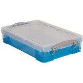 Really Useful Box 4 liter transparant blauw