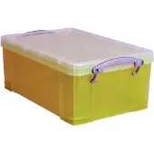 Really Useful Box opbergdoos 9 liter | transparant geel