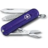 Victorinox Classic SD Transparent zakmes - Persian Indigo - 7 functies