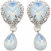 Charme Bijoux Clip Oorbellen-Lang-Multi-Strass-Kunststof- geen gaatje-