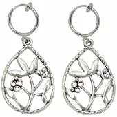 Charme Bijoux Klem oorbellen- zilverkleur- takje-geen gaatje-