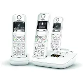 Gigaset AS690A, analoge/DECT-telefoon, headset met kabel, 100 meter bereik, wit
