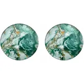 Charme Bijoux Clip oorbellen groen 2 cm