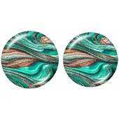 Charme Bijoux Clip Oorbellen-Omega-2 cm groen