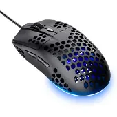 Trust Gaming GXT928 Helox gaming muis Vederlichte gamingmuis met pulserende RGB-verlichting voor snelle en vloeiende bewegingen, zwart