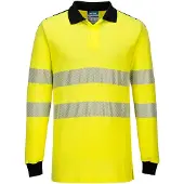 Portwest WX3 Vlamvertragend veiligheidspolohemd, geel/zwart, maat XXXL